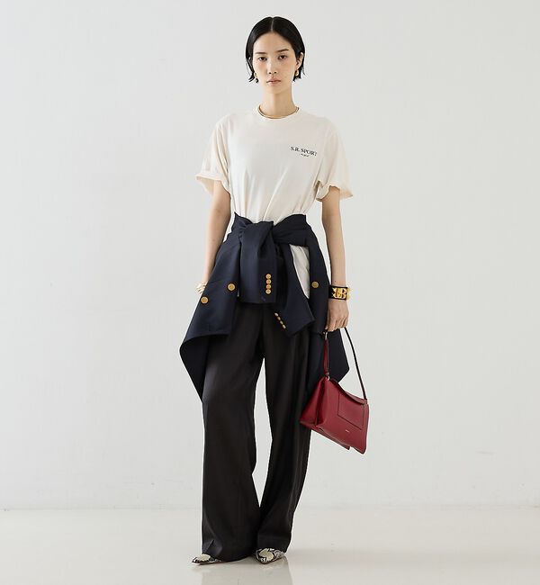 The Store by C' 「【Sporty&Rich】Wimbledon T-Shirt／ロゴTシャツ」|Tシャツ・カットソー|