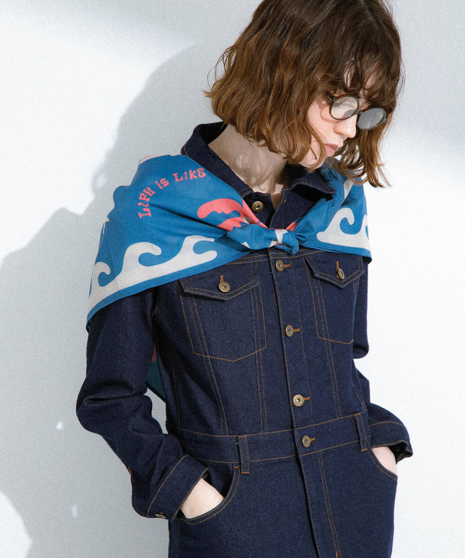 Sonny Label 「TOYAMEGコラボスカーフ」|バンダナ・スカーフ|ネイビー