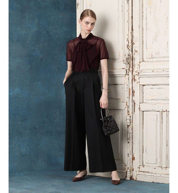 LOULOU WILLOUGHBY「ボウタイツキチュールトップス」|Tシャツ・カットソー|