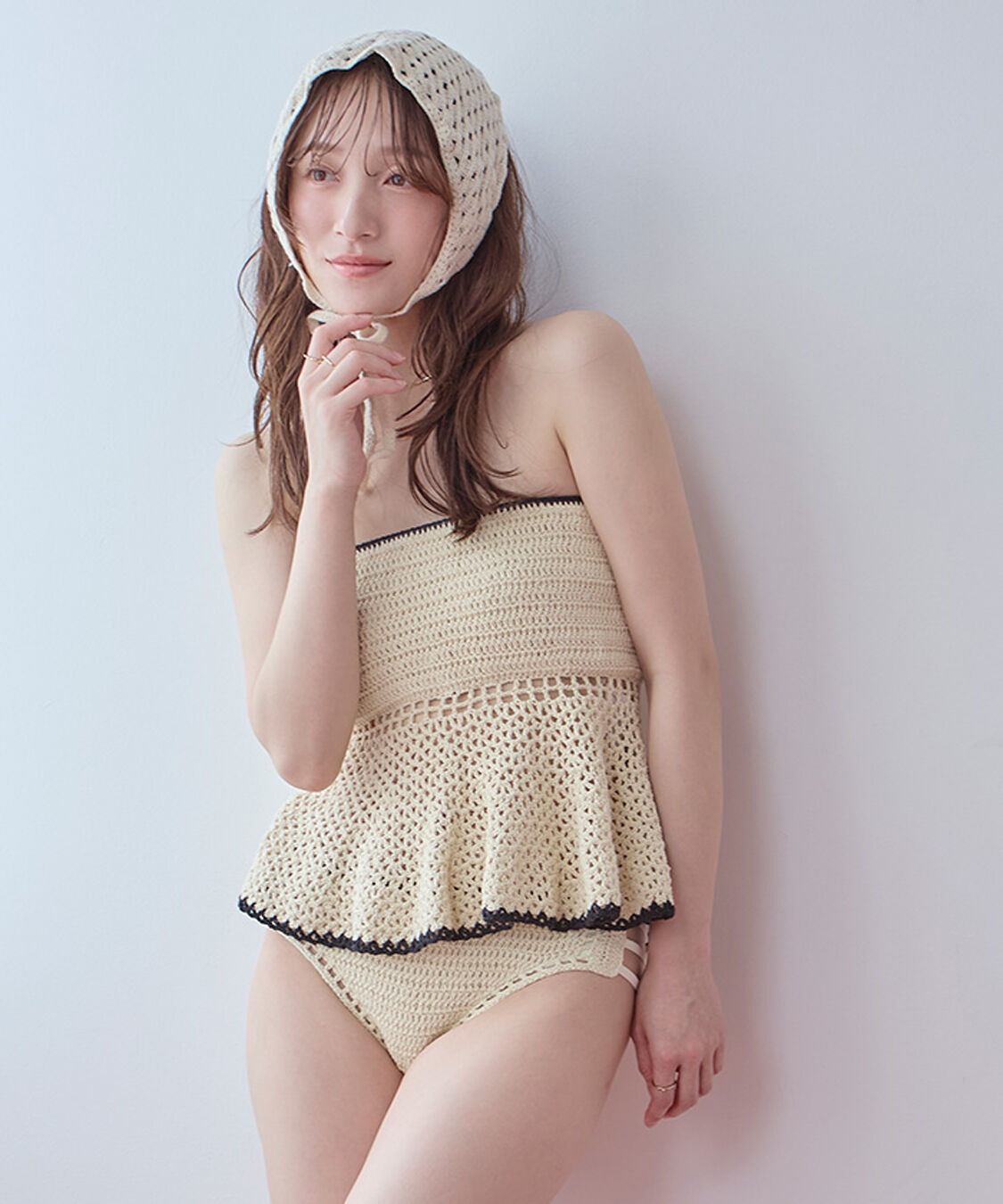SEA DRESS「ペプラムクロシェビキニ」|ビキニ|