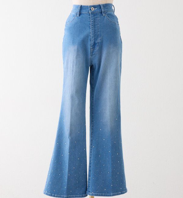 「【SMサイズ展開】リボンアレンジキラキラ美脚デニム」|その他|