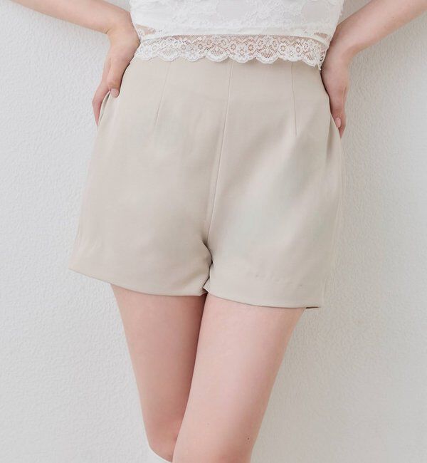  「シンプルショートパンツ」|その他|ベージュ