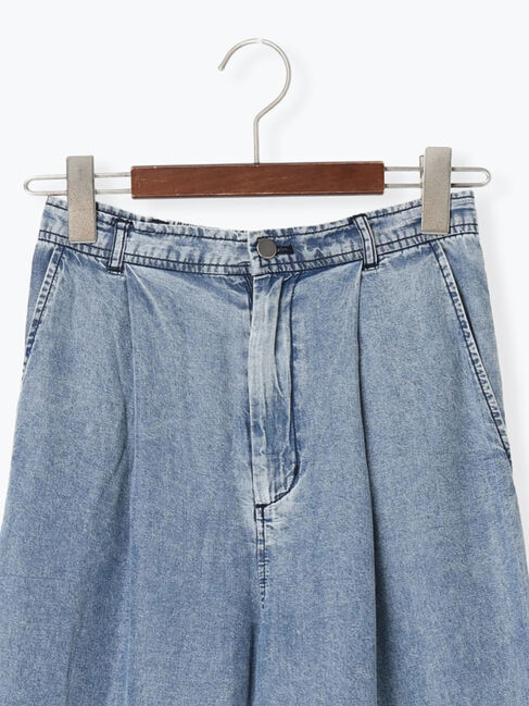 Te chichi「ウォッシュデニムライクタックワイドパンツ(セットアップ可)」|その他|