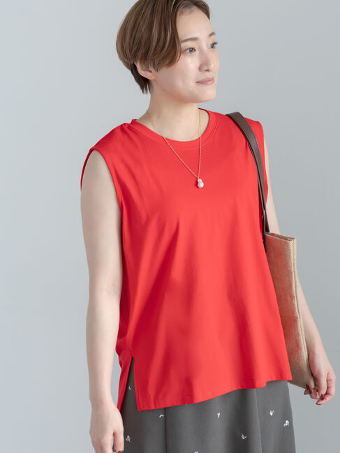Te chichi「【接触冷感/UVカット】ノースリチュニック」|Tシャツ・カットソー|