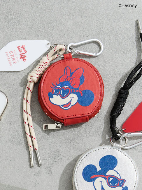 Te chichi「【Disney】MICKEY&FRIENDS/コインケース付きチャーム」|その他|レッド