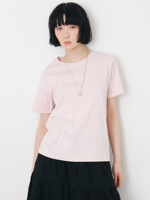 Samansa Mos2「【汗じみ防止】スムースTシャツ」|Tシャツ・カットソー|