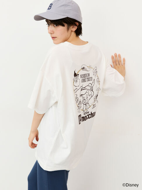 Samansa Mos2「【Disney】ピノキオ/バックプリントTシャツ」|Tシャツ・カットソー|