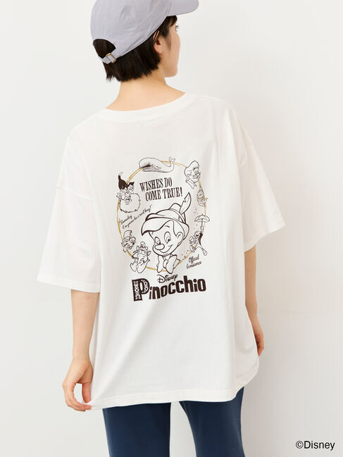 Samansa Mos2「【Disney】ピノキオ/バックプリントTシャツ」|Tシャツ・カットソー|