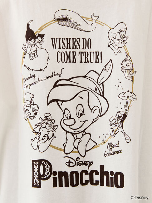 Samansa Mos2「【Disney】ピノキオ/バックプリントTシャツ」|Tシャツ・カットソー|