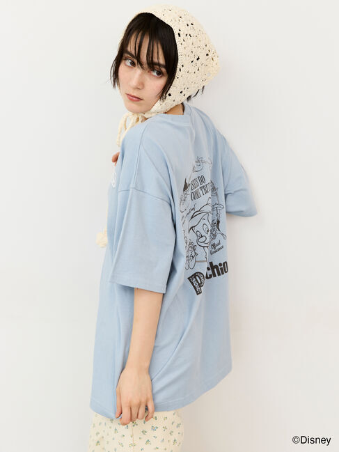 Samansa Mos2「【Disney】ピノキオ/バックプリントTシャツ」|Tシャツ・カットソー|