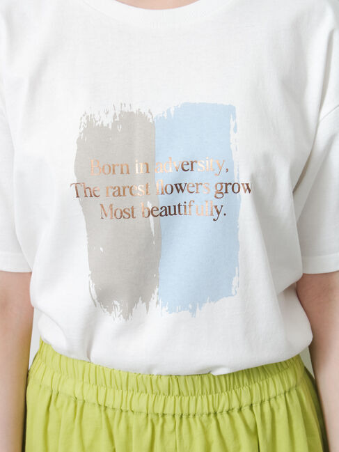 Samansa Mos2「◇【接触冷感】アソート箔プリントTシャツ」|Tシャツ・カットソー|