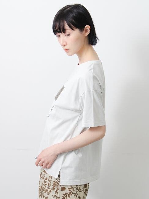 Samansa Mos2「◇【接触冷感】アソート箔プリントTシャツ」|Tシャツ・カットソー|