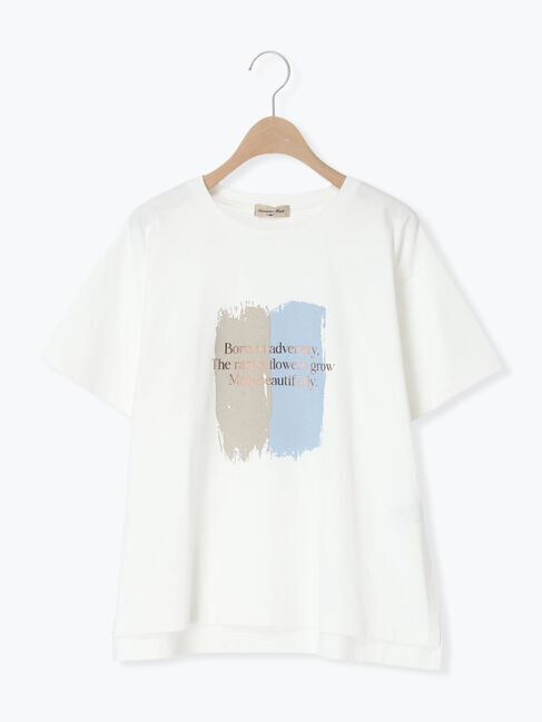 Samansa Mos2「◇【接触冷感】アソート箔プリントTシャツ」|Tシャツ・カットソー|