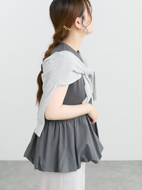 Samansa Mos2「◆バルーンペプラムフレンチT」|Tシャツ・カットソー|
