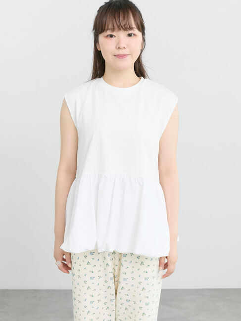 Samansa Mos2「◆バルーンペプラムフレンチT」|Tシャツ・カットソー|