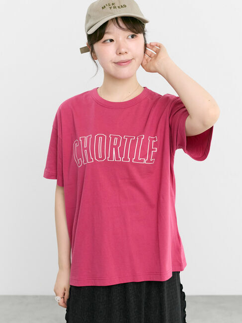 Samansa Mos2「【オーガニックコットン】ロゴプリントTシャツ」|Tシャツ・カットソー|