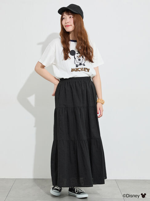 Samansa Mos2「【Disney】ミッキーマウス/リンガーTシャツ」|Tシャツ・カットソー|