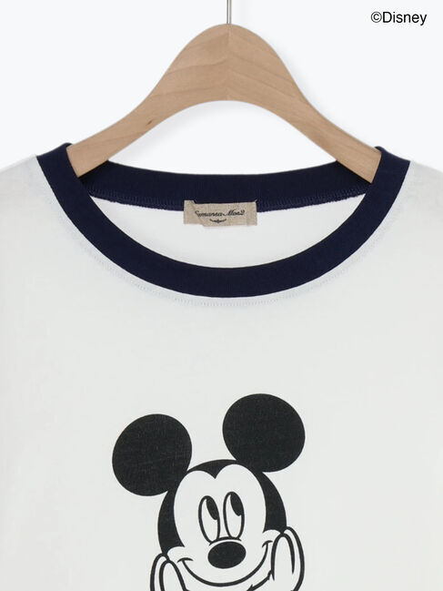 Samansa Mos2「【Disney】ミッキーマウス/リンガーTシャツ」|Tシャツ・カットソー|