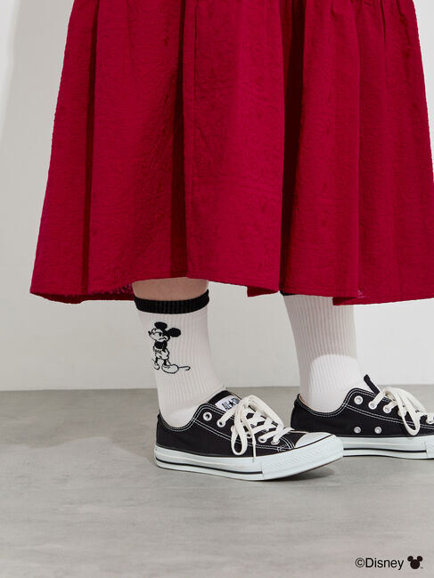Samansa Mos2「【Disney】ミッキーマウス/ジャカードソックス」|ソックス|