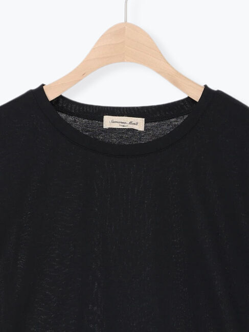 Samansa Mos2「【接触冷感】モチーフ編みコンビカットソー」|Tシャツ・カットソー|