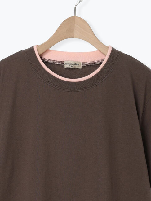 Samansa Mos2「【USAコットン】レイヤード風Tシャツ」|Tシャツ・カットソー|