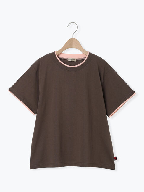 Samansa Mos2「【USAコットン】レイヤード風Tシャツ」|Tシャツ・カットソー|