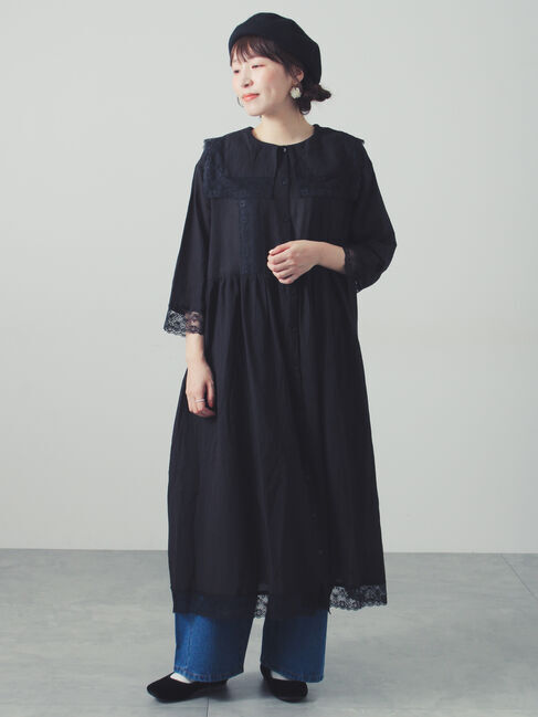 Samansa Mos2「【販路限定】レースセーラー襟ワンピース」|ワンピース|