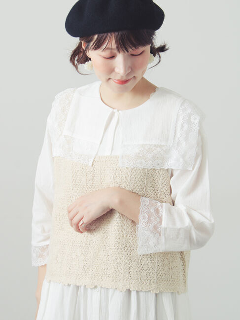 Samansa Mos2「【販路限定】レースセーラー襟ワンピース」|ワンピース|