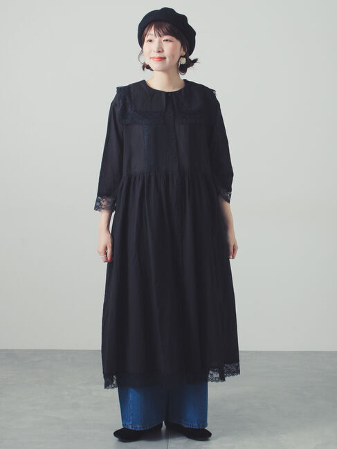 Samansa Mos2「【販路限定】レースセーラー襟ワンピース」|ワンピース|