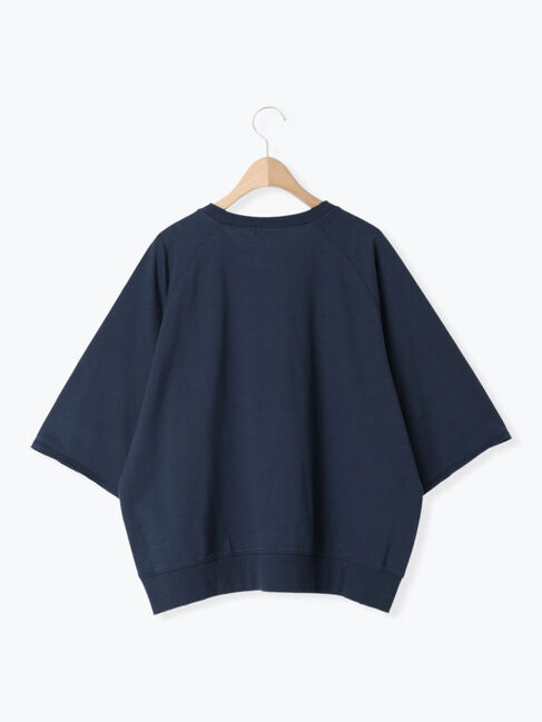 Samansa Mos2「ミニ裏毛7分袖ロゴスウェット」|Tシャツ・カットソー|