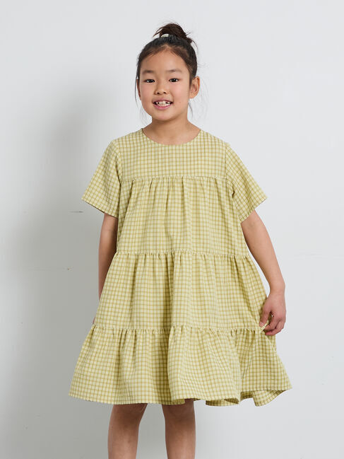 Samansa Mos2 Lagom「【140・150】チェック柄ティアードワンピース」|ワンピース|