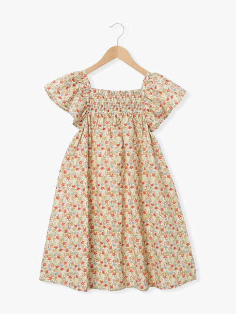 Samansa Mos2 Lagom「【140・150】シャーリング花柄ワンピース」|ワンピース|