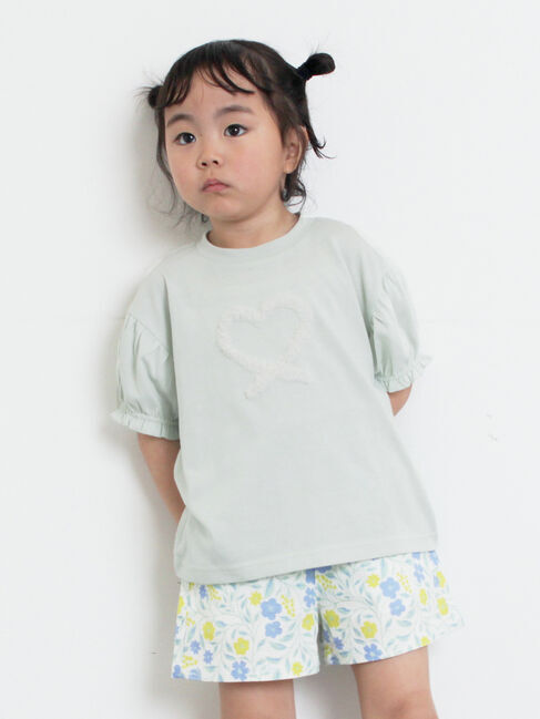 Samansa Mos2 Lagom「【吸水速乾】チュールハートTシャツ」|Tシャツ・カットソー|