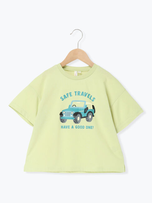 Samansa Mos2 Lagom「【吸水速乾】車プリントTシャツ」|Tシャツ・カットソー|イエロー