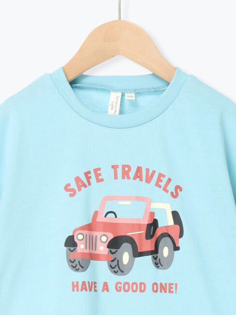 Samansa Mos2 Lagom「【吸水速乾】車プリントTシャツ」|Tシャツ・カットソー|
