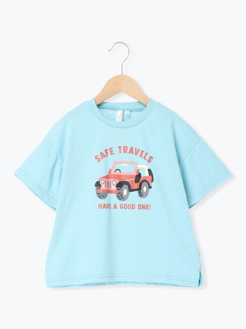 Samansa Mos2 Lagom「【吸水速乾】車プリントTシャツ」|Tシャツ・カットソー|