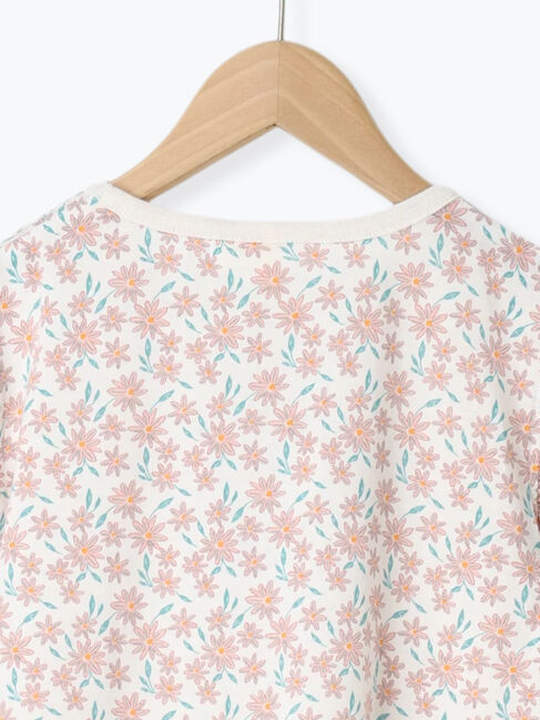 Samansa Mos2 Lagom「【吸水速乾】花柄フリル袖Tシャツ」|Tシャツ・カットソー|