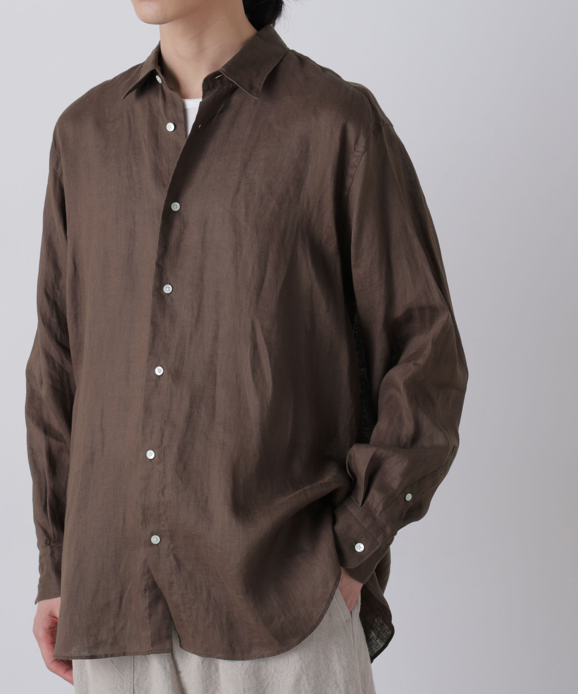 YLEVE 「YLEVE / LINEN BROADCLOTH SHIRT」|シャツ・ブラウス|
