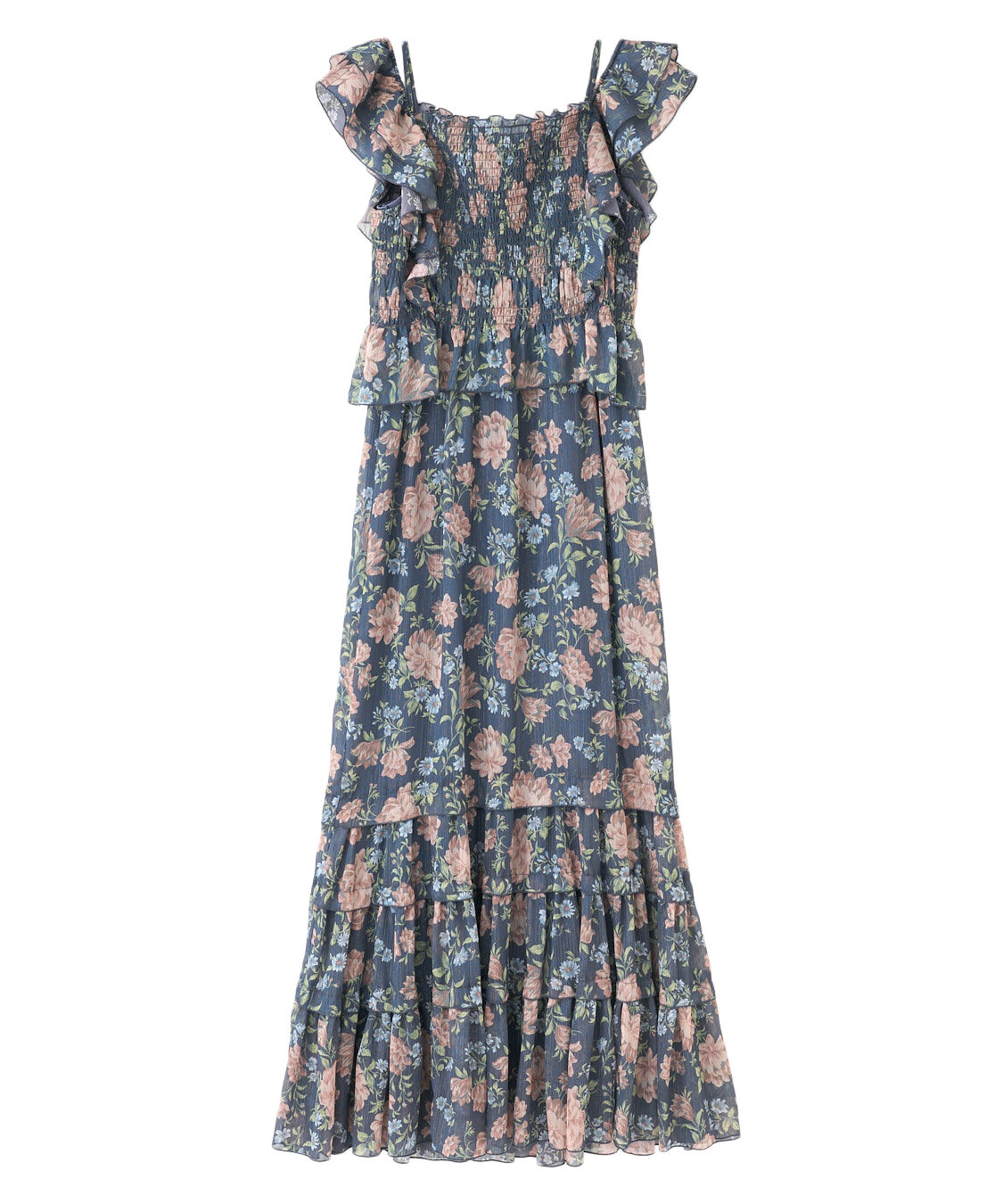 COCO DEAL「シャーリングフリルフラワープリントワンピース」|ワンピース|