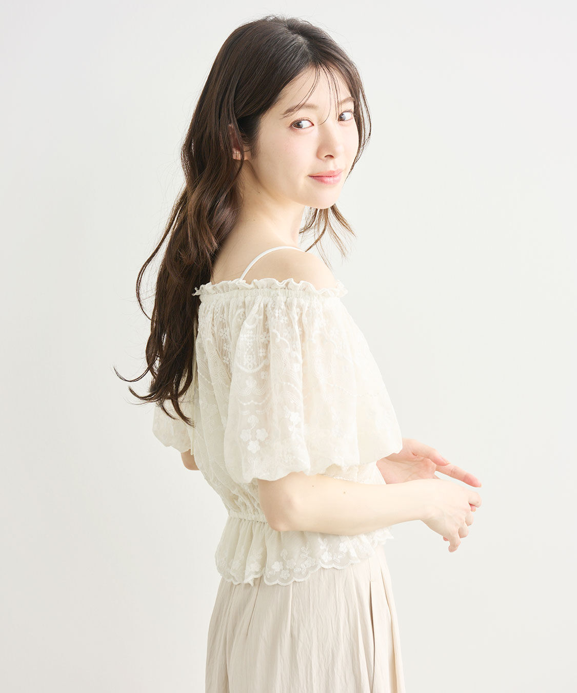 COCO DEAL「チュール刺繍オフショルブラウス」|シャツ・ブラウス|