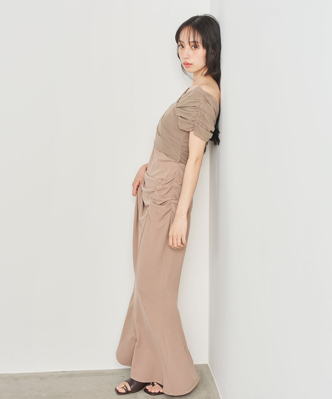 COCO DEAL「ギャザーカシュクールカットソーワンピース」|ワンピース|