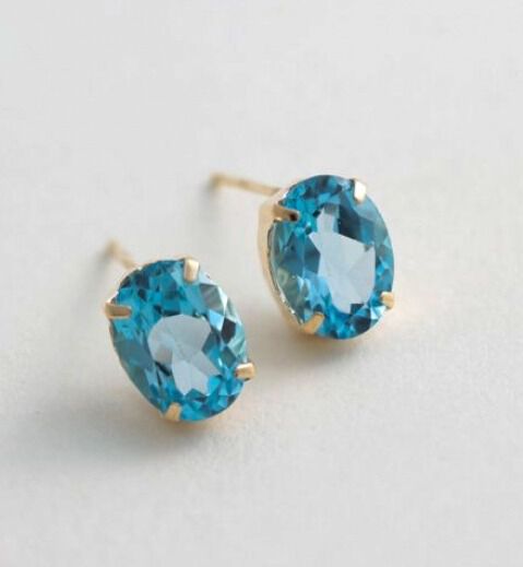  「ブルートパーズ ピアス | K10YG」|ピアス|