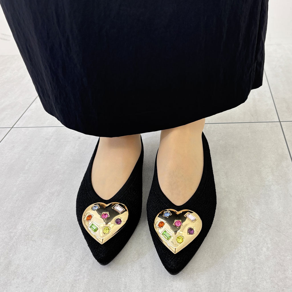 CUMUU＿DIANA「ハートモチーフニットシューズ　EI42854」|パンプス|