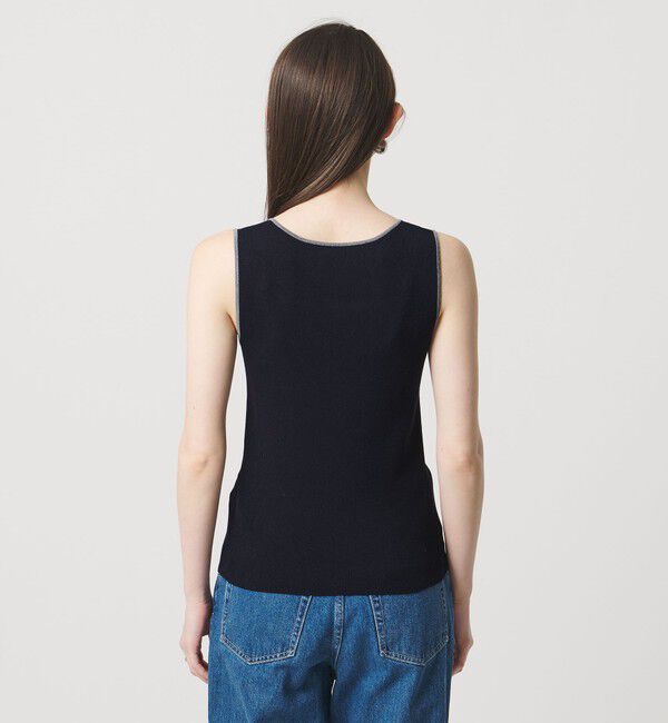 UNITED ARROWS「リブ スクエア キャミソールニット ‐ウォッシャブル‐」|タンクトップ|