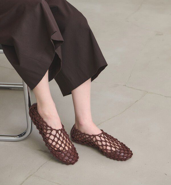 UNITED ARROWS「コード フラットシューズ」|バレエシューズ|