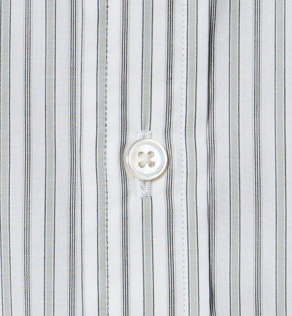 UNITED ARROWS「ALBINI オルタネートストライプ ラウンドレギュラーカラー シャツ」|シャツ・ブラウス|