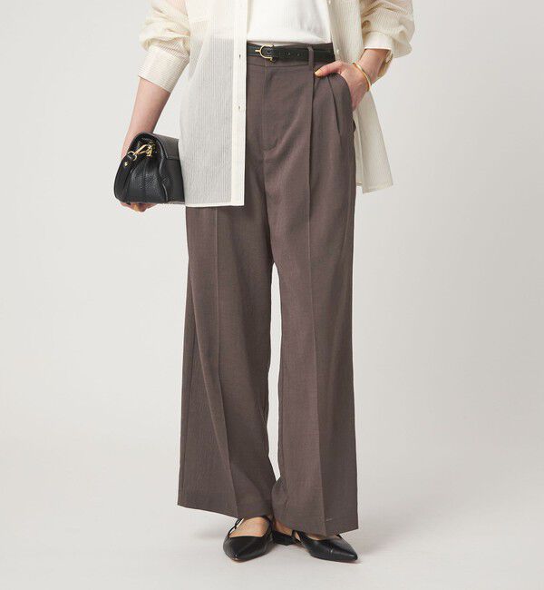 UNITED ARROWS green label relaxing「［size SHORT/TALLあり］シアーエア ワイド パンツ マシンウォッシャブル」|その他|