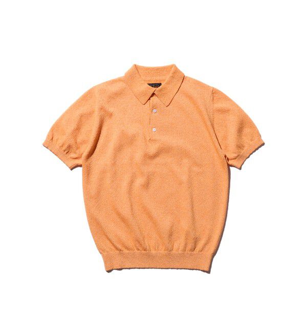 BEAMS PLUS「Knit Polo Boucle」|ポロシャツ|ORANGE