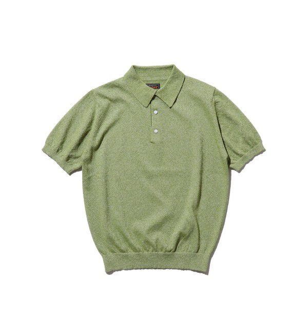 BEAMS PLUS「Knit Polo Boucle」|ポロシャツ|OLIVE