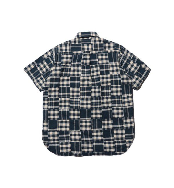BEAMS PLUS「B.D. Pullover Classic-fit Patchwork Madras Blue」|シャツ・ブラウス|